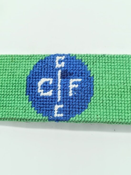 Smathers-Branson-Hand-Stitched  Smathers & Branson Hand-Stitched Needlepoint Leather Belt